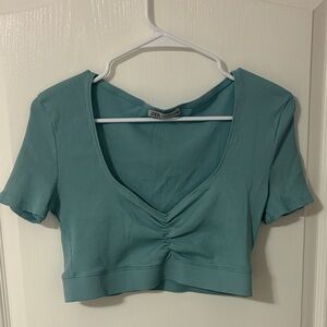 Zara Women's Teal Crop Top